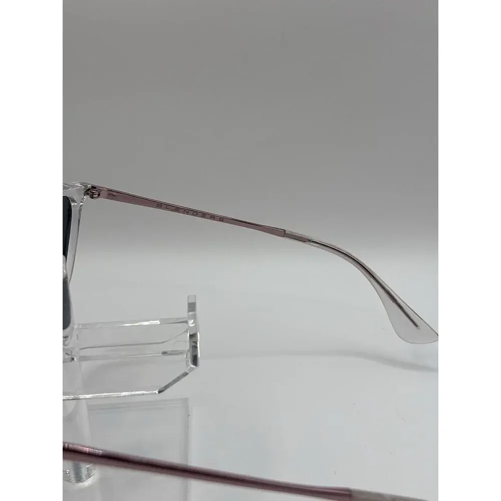 Blenders Eyewear Aspen Rose Polarized Sunglasses Clear Frame Pink Arms